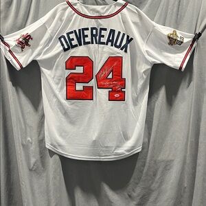 Mike Devereaux Autographed Cooperstown Authentic Collection Jersey - PSA